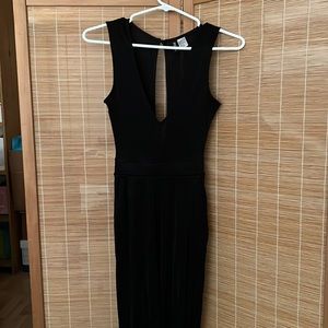H&M Long Black Jumpsuit with deep V